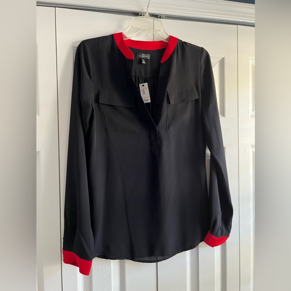 The Limited black and red shirt. Size small.